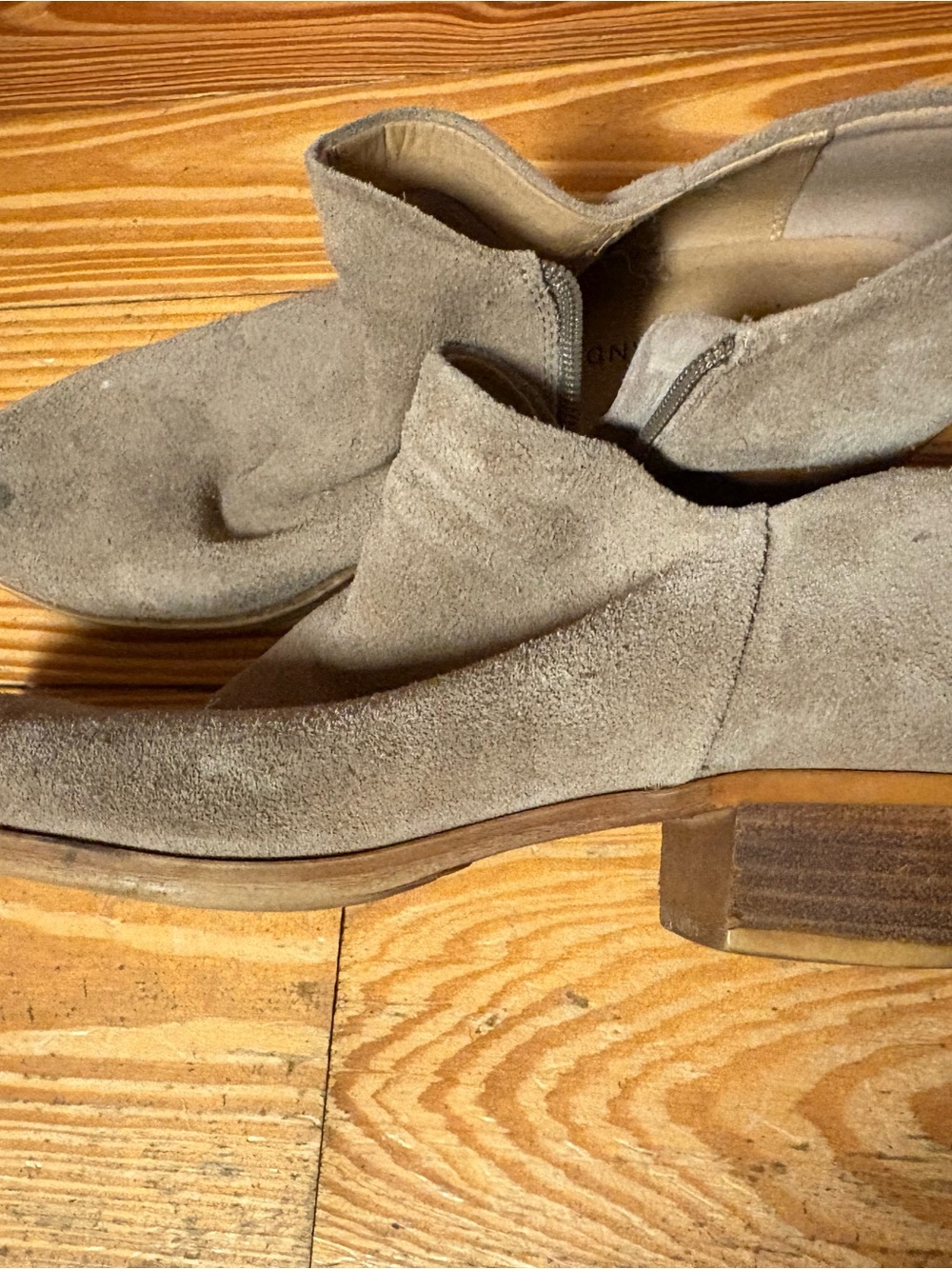 Lucky Brand Women's Suede Ankle Boots in Taupe